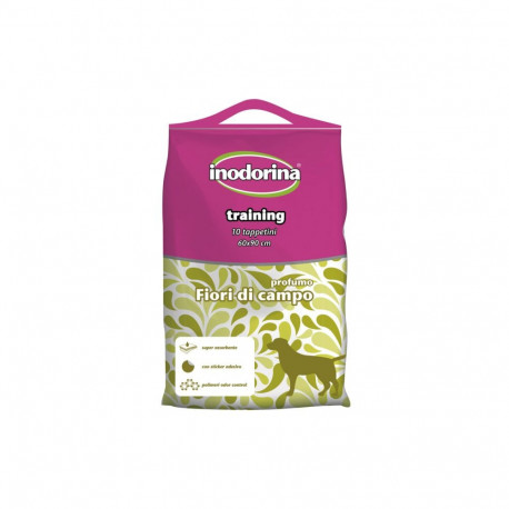 Imavad aluslinad kutsikatele Inodorina Training Wild Flower 60 x 90 cm Valge Tekstiil (10 Ühikut)