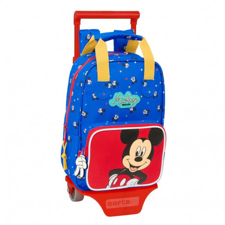 School Rucksack with Wheels Mickey Mouse Clubhouse Good day Blue 20 x 28 x 8 cm