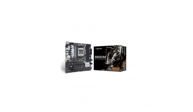 BIOSTAR Mainboard||AMD B650|SAM5|Micro-ATX|Memory DDR5|Memory slots 4|3xPCI-Express 4.0 1x|1xPCI-Exp