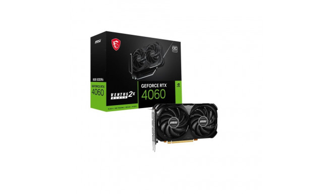 MSI graphics card GeForce RTX 4060 Ventus 2X BLACK 8G OC NVIDIA 8GB GeForce RTX 4060 GDDR6 HDMI ports quantity 1 