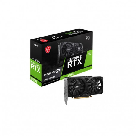 MSI GeForce RTX 3050 VENTUS 2X E 6G OC | NVIDIA | 6 GB | NVIDIA GeForce RTX 3050 | GDDR6 | HDMI port