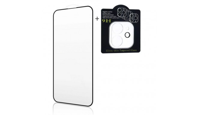 iLike Apple iPhone 16 X2 Super Set 2.5D Edge Full face Tempered Glass + Camera Glass