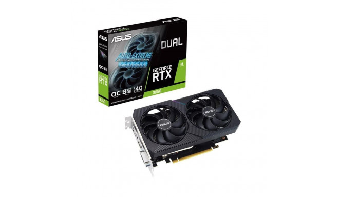 Asus videokaart NVIDIA GeForce RTX 3050 8GB GDDR6 128 bit PCIE 4.0 16x Dual Slot Fansink 1xDVI-