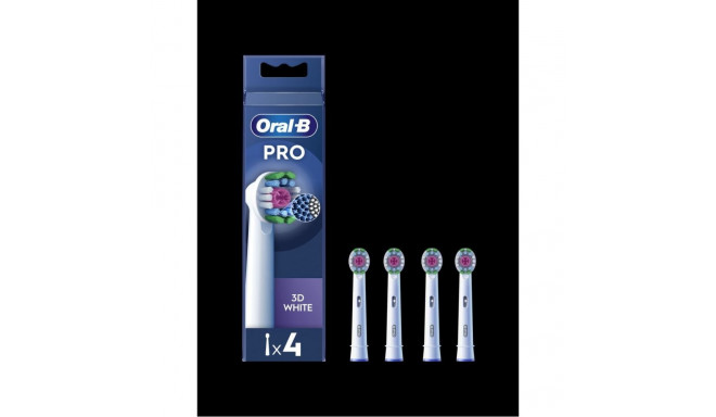 Oral-B | Replaceable toothbrush heads | EB18-4 3D White Pro | Heads | For adults | Number of brush h