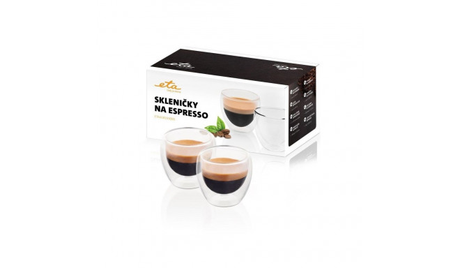 ETA Espresso cups 418193000 For espresso coffee, 2 pc(s), Dishwasher proof, Glass