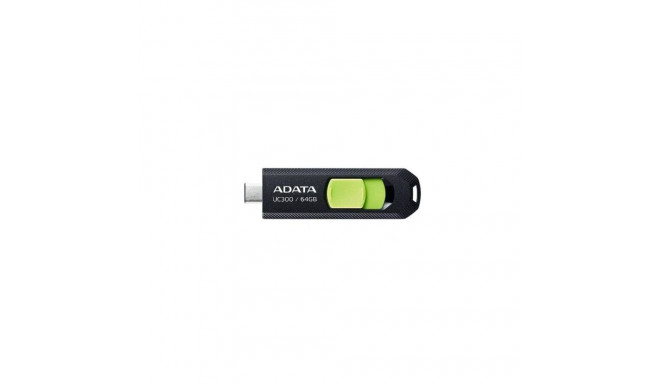 ADATA MEMORY DRIVE FLASH USB-C 64GB/ACHO-UC300-64G-RBK/GN