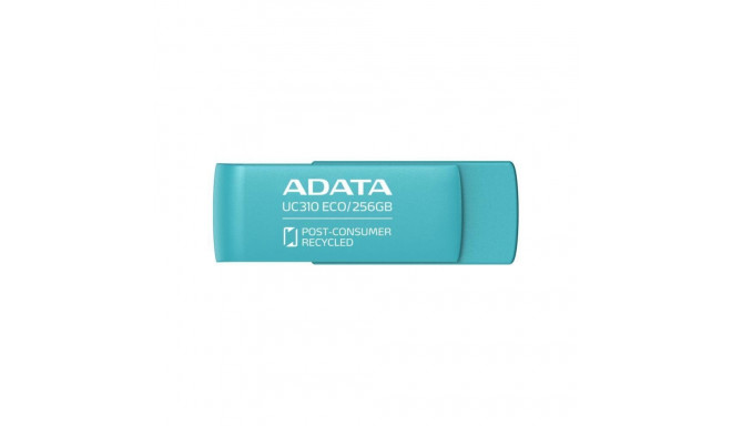 ADATA MEMORY DRIVE FLASH USB3.2 256G/GREEN UC310E-256G-RGN