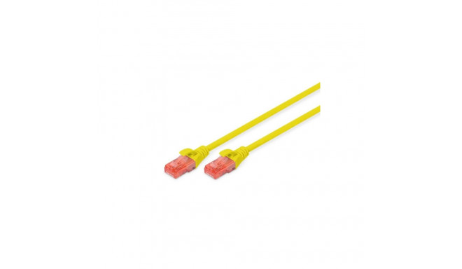 Digitus CAT 6 U-UTP Patch cord, PVC AWG 26/7, Modular RJ45 (8/8) plug, 2 m, Yellow