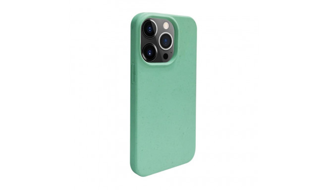 iLike Apple iPhone 14 Pro Silicone plastic case Eco Print Design Flower Green