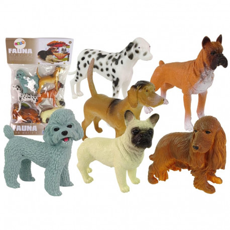 komplekt 6 koerafiguuri tõukoera figuurid
