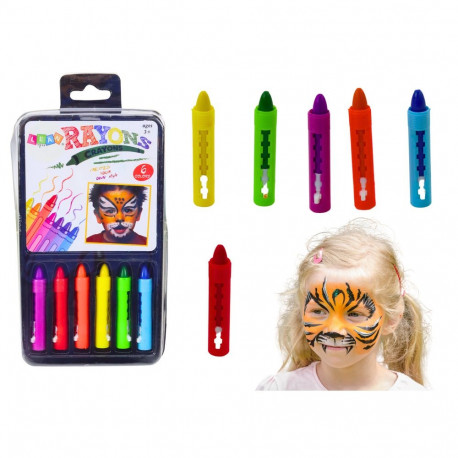 värviline näokriitide komplekt 6 tk