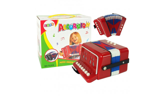 Akordeon Instrument Dla Małego Muzyka Czerwony