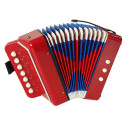 Akordeon Instrument Dla Małego Muzyka Czerwony