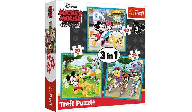 Puzzle - 3w1 (20, 36, 50) - Myszka Miki z przyjaciółmi - Trefl 34846