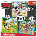 Puzzle - 3w1 - Myszka Miki z przyjaciółmi Trefl 34846 Puzzle - 3w1 - Myszka Miki z przyjaciółmi Trefl 34846