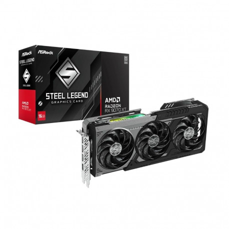 Radeon graafikakaart RX 9070 XT STEEL LEGEND DARK 16GB GDDR6 256bit 3DP/HDMI