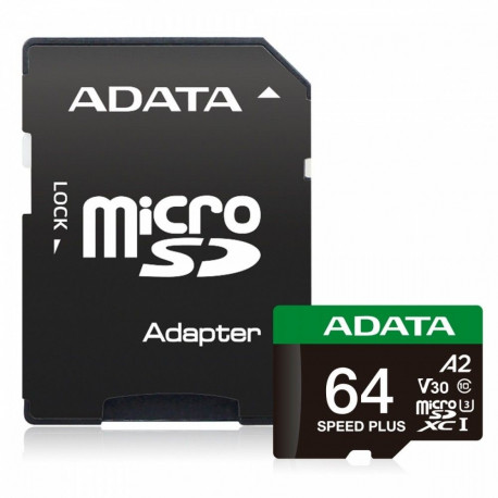 microSD Speed Plus mälukaart 64GB UHS1 U3 V30 A2 160/140 MB/s
