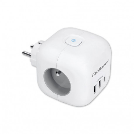 Power cube 6in1 extension cord 3xAC USB