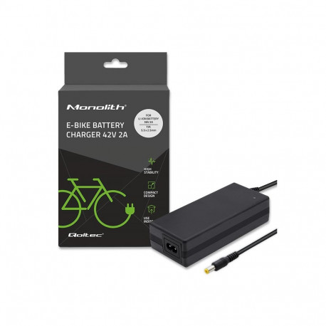 E-bike Charger - Qoltec 50761 36V/42V 2A Black