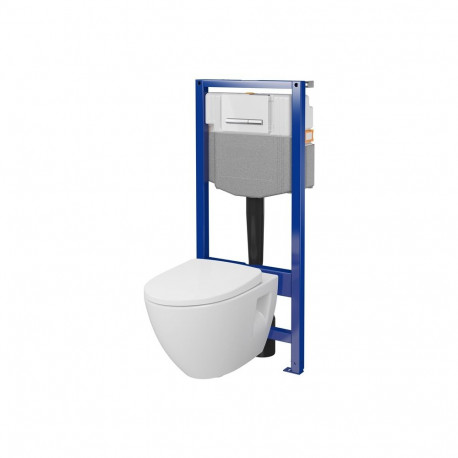 WC komplekt S701-781 raamiga + klaas valge nupp