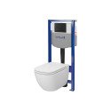WC-komplekt S701-772 raamiga + must matt nupp