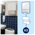 Lehtpaberrätikute hoidja Tork Singlefold/C-Fold H3, valge 553000