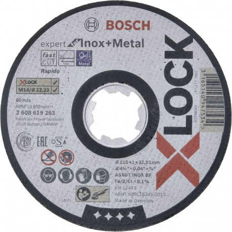 Bosch X-LOCK Cutting Disc INOX 115x1mm