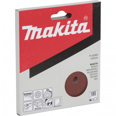 Makita P-43583 Sandpaper Velcro 125mm 180