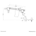 "Full-Motion-Tischhalterung für 17-27"" Bildschirme 16KG DS75S-950WH2 Neomounts White"