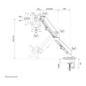 "Full-Motion-Tischhalterung für 17-27"" Bildschirme 7KG DS70-700BL1 Neomounts"