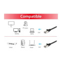 "Equip Patchkabel Cat6 S/FTP 2xRJ45 0.25m schwarz LSZH Polybeutel"