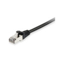 "Equip Patchkabel Cat6A S/FTP 2xRJ45 15.00m schwarz LSZH Polybeutel"