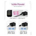 "ICY BOX Charger 38W 2-Port USB-A 18W/USB-C 30W Black"