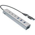 "D I-TEC USB-C/USB-A Charging Metal HUB 7 Port 3x USB-C 3.2 Gen. 1 4x USB-A 3.2 Gen. 1"
