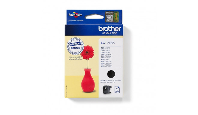 "Brother Tinte LC-121BK Schwarz bis zu 300 Seiten nach ISO/IEC 24711"