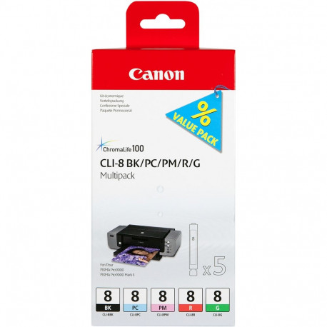 "Canon Tinte CLI-8 BK/PC/PM/R/G BLISTERD Multipack"