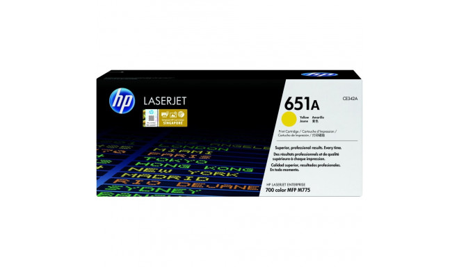 "HP 651A original Toner cartridge CE342A yellow standard capacity 16.000 pages 1-pack"