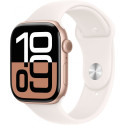 "APPLE Watch Series 10 GPS + Cellular 46mm Rose Gold Aluminium Case with Light Blush Sport Band - M/