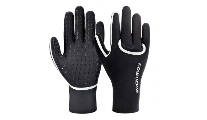 Rockbros full waterproof cycling gloves, size: S/M - black