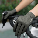 Rockbros Breathable Full Finger Cycling Gloves, Size: L - Gray