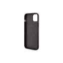 Guess 4G Collection Leather Metal Logo MagSafe Case for iPhone 15/14/13 - Brown