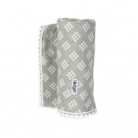 Lodger Swaddle Tribe Muslin cotton diaper 120x120 cm Warm Green SWT 080