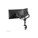 NEOMOUNTS SCREEN DESK MOUNT FOR TWO SCREENS BLACK (CLAMP+GROMMET)
