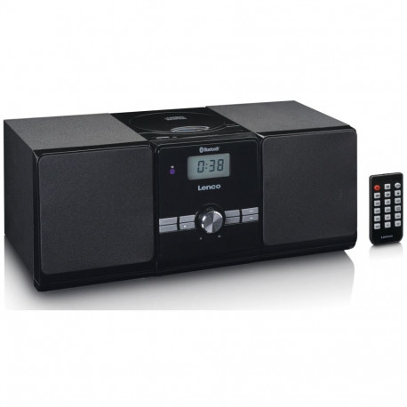 New! Lenco Micro Music System with Bluetooth Black MC-030BK