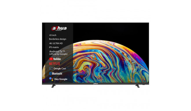 DAHUA 43"4K/Smart3840x2160Wireless LANBluetoothAndroid TVBlackDHI-LTV43-SD400