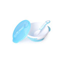 Kidsme bowl with suction cup lid and thermo spoon Aquamarine from 9 months 9832AQ