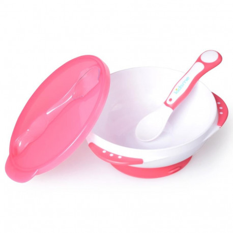 Kidsme kauss iminapaga kaanega ja termolusikaga lavendel alates 9 kuust 9832LA