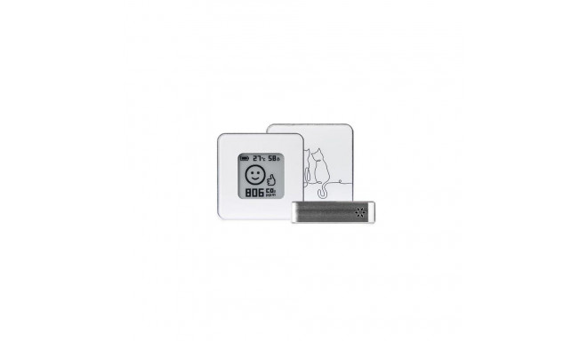 AIRVALENT home air quality sensor Silver/Cats