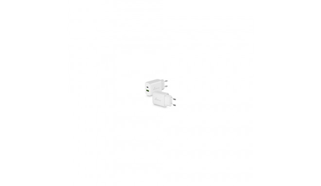 MediaRange 25W Steckdosen-Ladegerat mit USB-A u. USB-C way