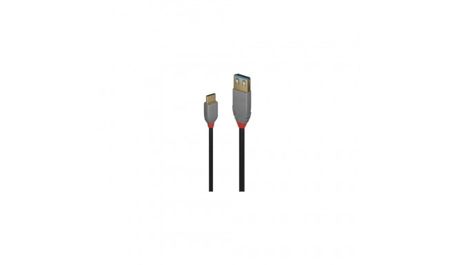 Lindy USB 3.1 Kabel Typ A/C 5A PD Anthra Line M/M 0.5m